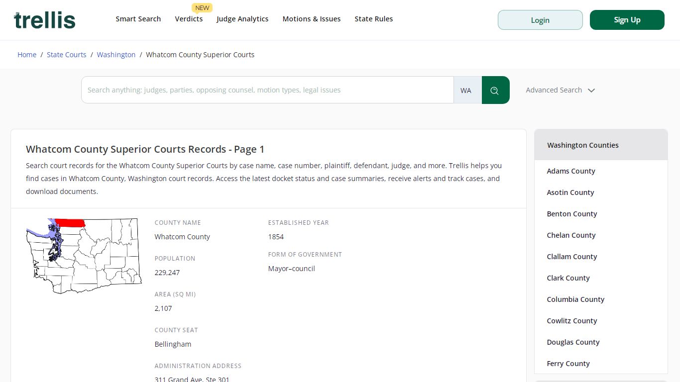 Whatcom County Superior Court Records | Docket Search ... - Trellis